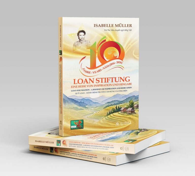 Freigestelltes Buchcover des Buches 10 Jahre LOAN Stiftung – Eine Reise von Inspiration und Hingabe.